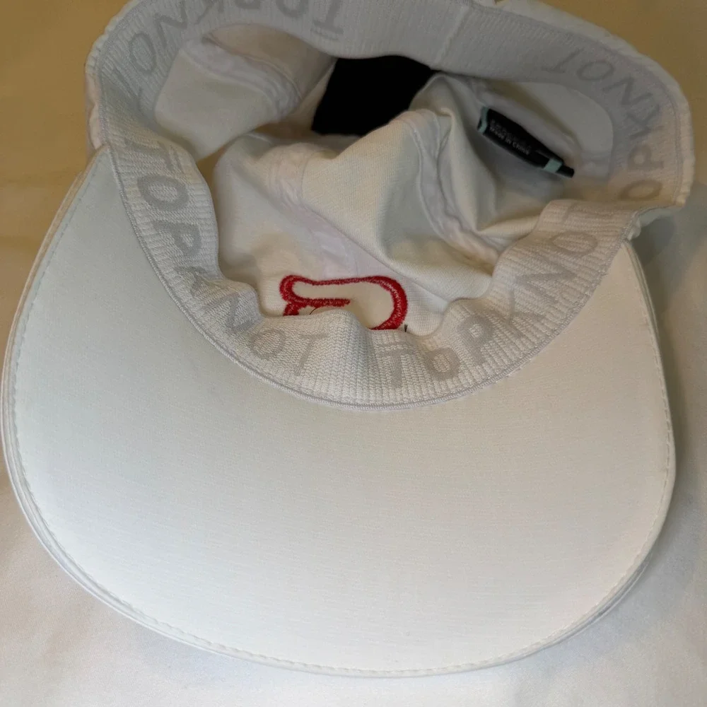 Top Knot Cyclebar White Performance High‎ Ponytail Baseball Hat Women M/L NWT